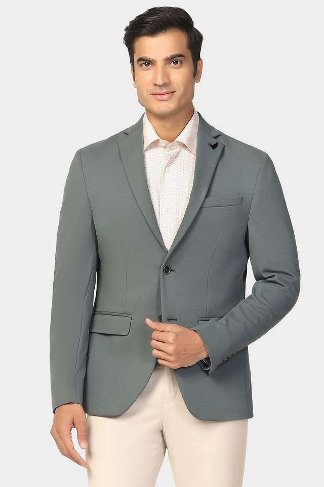 Structured-Polyester-Slim-Fit-Men-s-Formal-Wear-Blazer