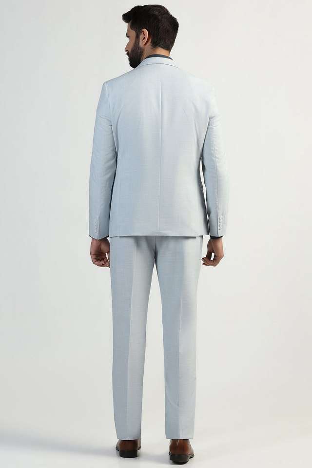 Checks-Polyester-Slim-Fit-Men-s-Formal-Wear-Suit