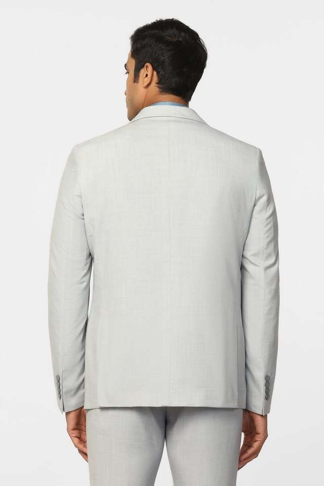 Checks-Polyester-Slim-Fit-Men-s-Formal-Wear-Suit