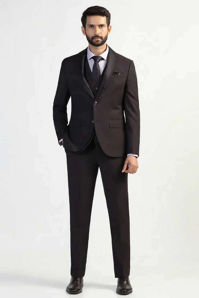 Solid-Polyester-Slim-Fit-Men-s-Casual-Wear-Suit