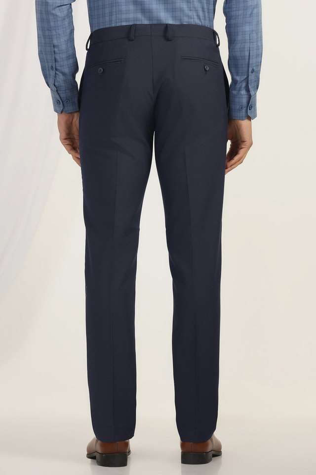 Structured-Polyester-Slim-Fit-Men-s-Formal-Wear-Trousers