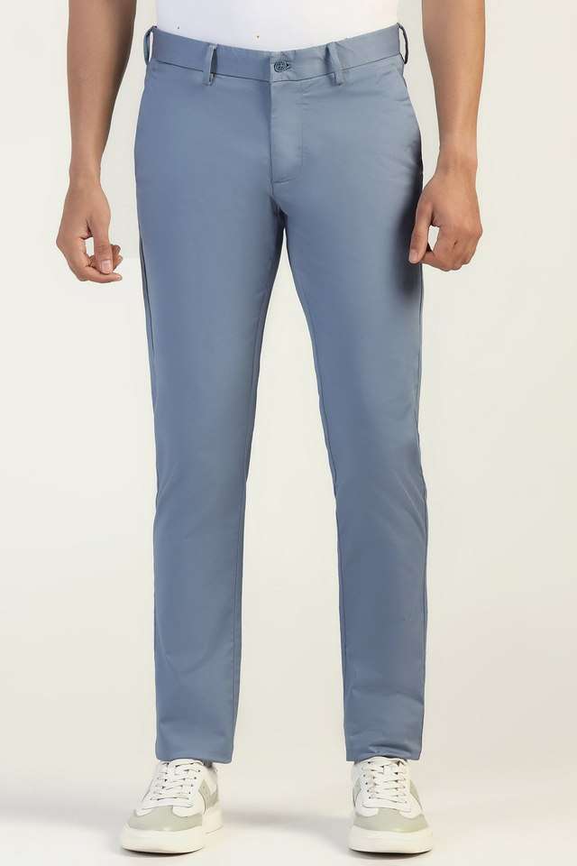 Solid-Cotton-Super-Slim-Fit-Men-s-Casual-Wear-Trousers
