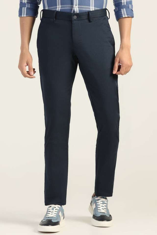 Solid-Cotton-Super-Slim-Fit-Men-s-Casual-Wear-Trousers