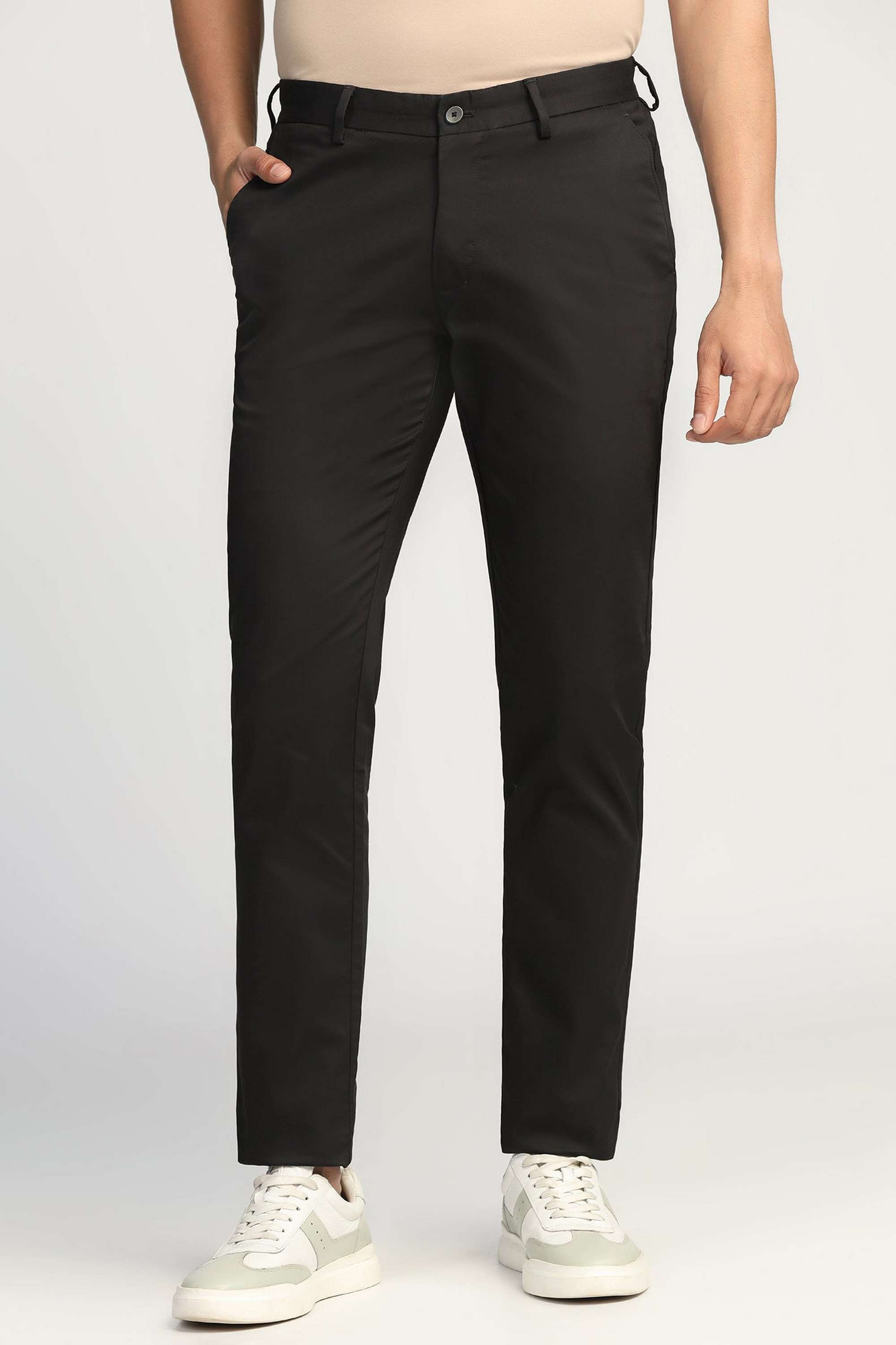 Solid-Cotton-Blend-Super-Slim-Fit-Men-s-Trousers