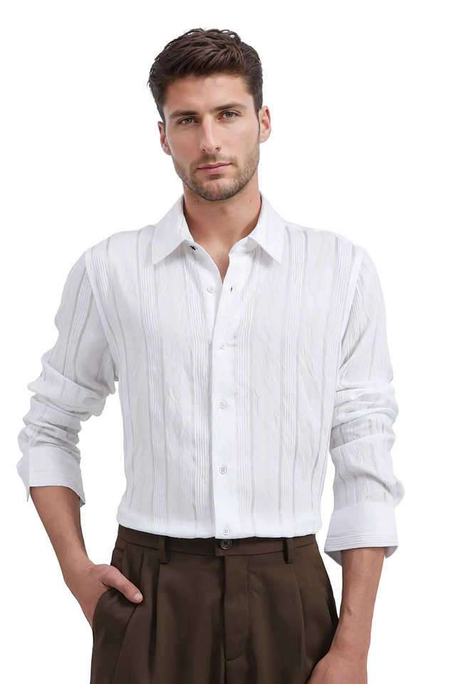 Solid-Blended-Fabric-Regular-Fit-Men-s-Casual-Wear-Shirt