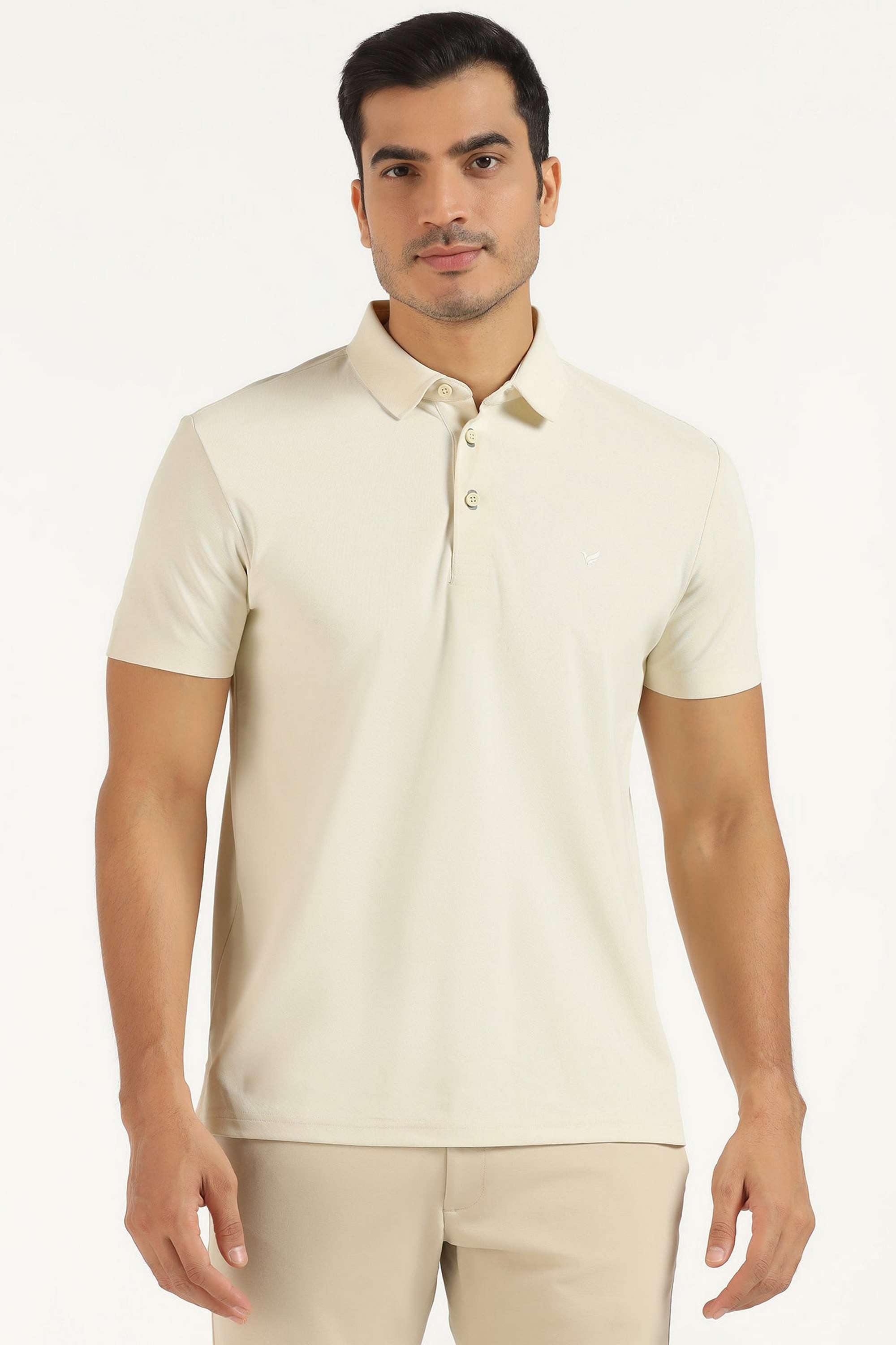 Solid-Polyester-Slim-Fit-Men-s-T-Shirt