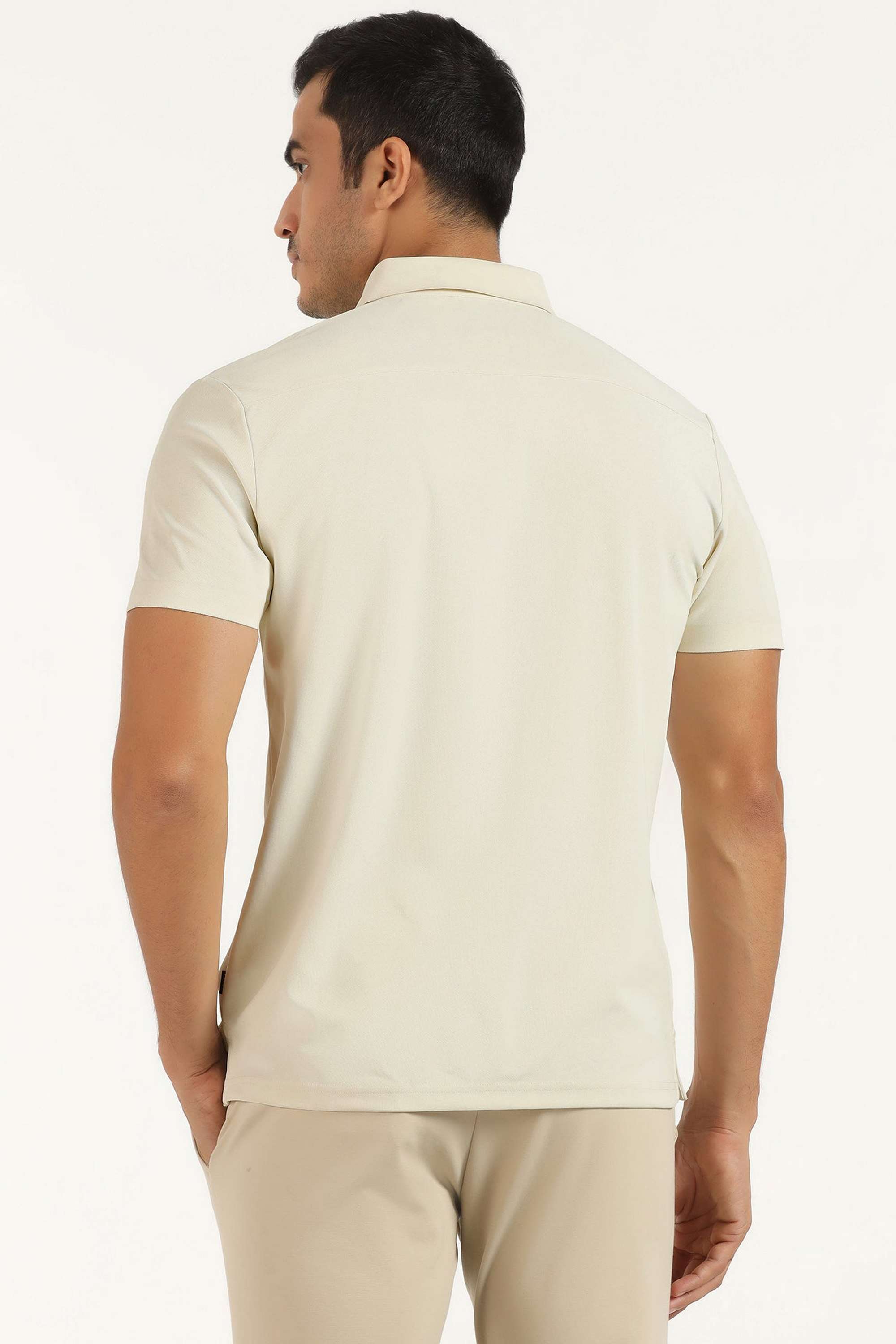 Solid-Polyester-Slim-Fit-Men-s-T-Shirt