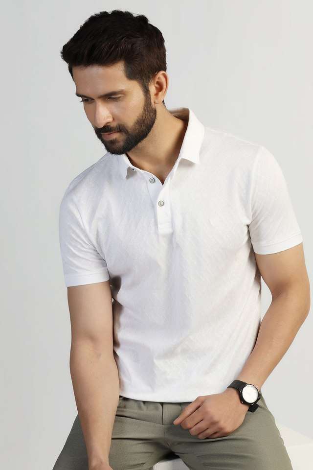 Jacquard-Cotton-Polo-Men-s-T-Shirt