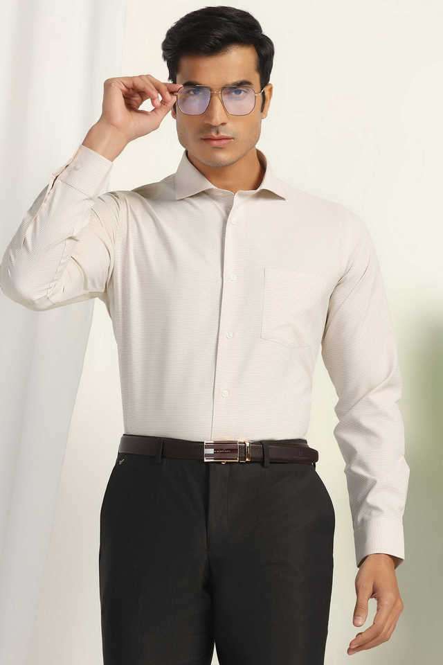 Dobby-Polyester-Slim-Fit-Men-s-Formal-Wear-Shirt
