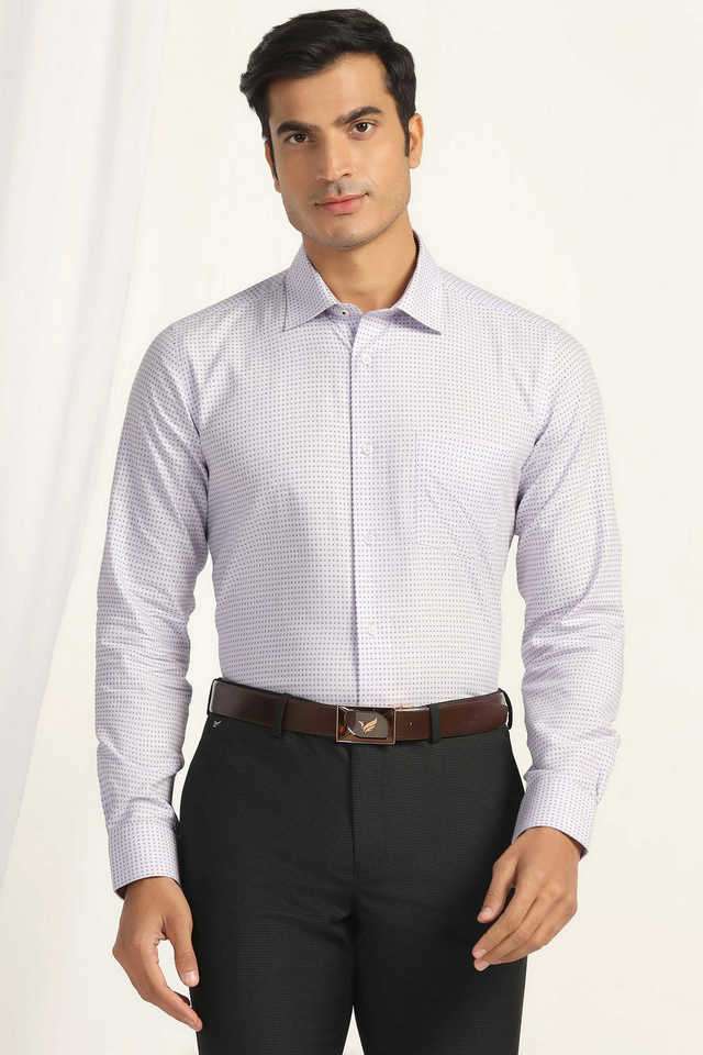 Printed-Blended-Fabric-Slim-Fit-Men-s-Formal-Wear-Shirt