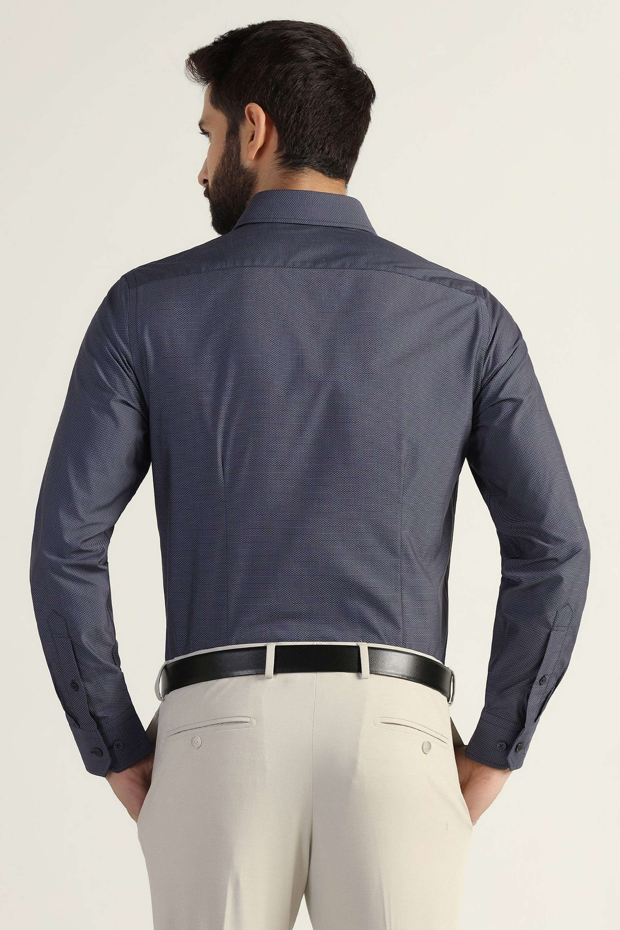 Dobby-Cotton-Blend-Slim-Fit-Men-s-Shirt