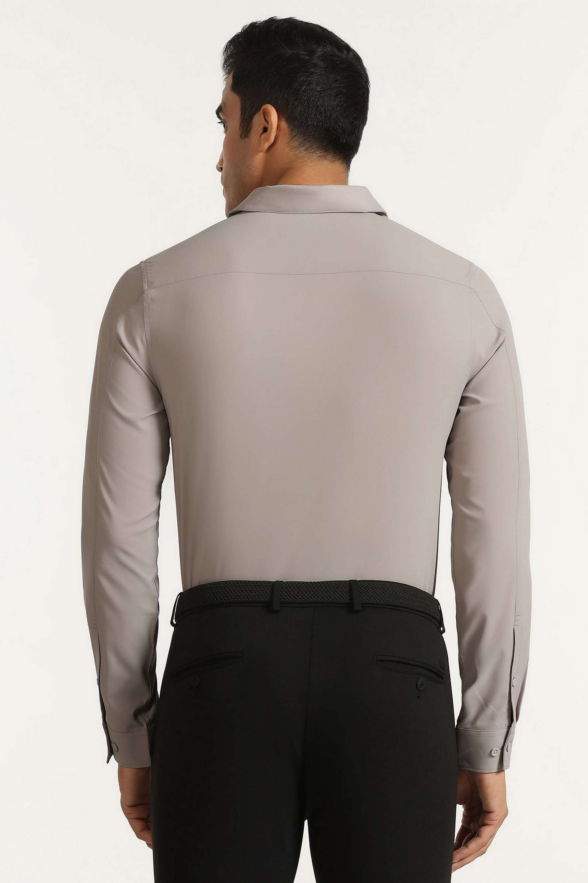 Solid-Nylon-Slim-Fit-Men-s-Shirt