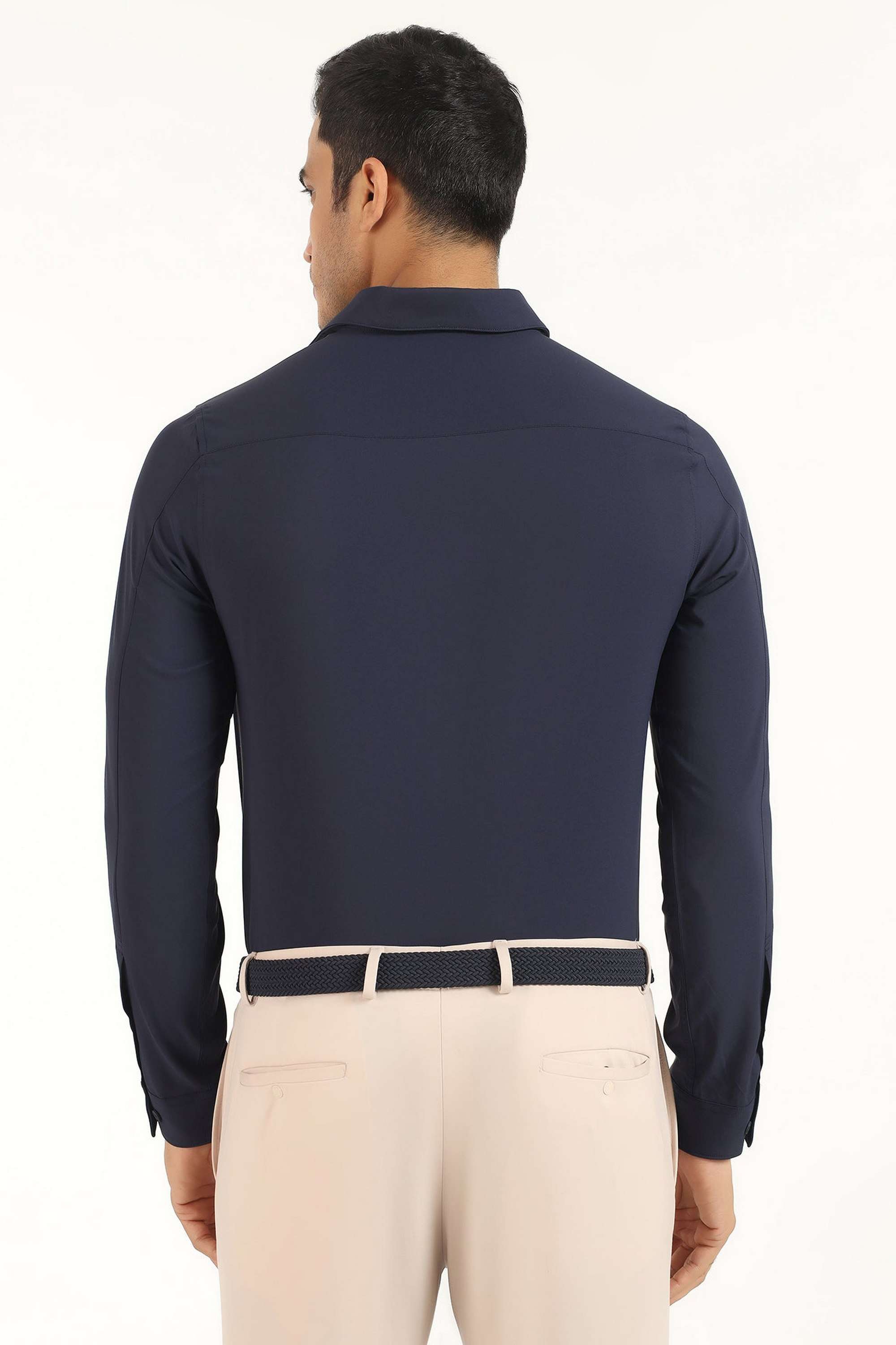 Solid-Nylon-Slim-Fit-Men-s-Shirt