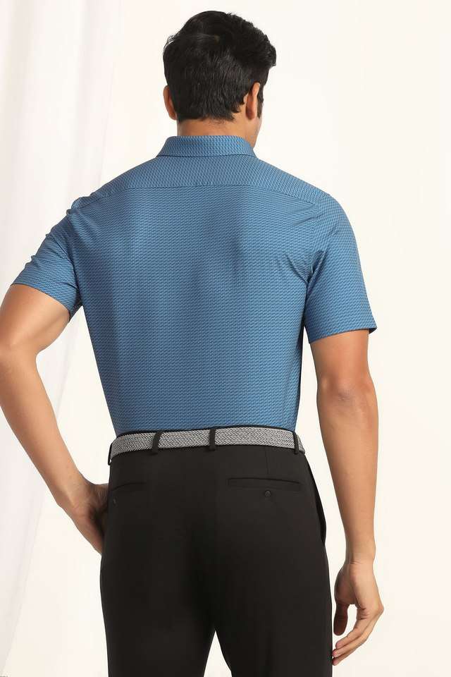 Printed-Polyester-Slim-Fit-Men-s-Formal-Wear-Shirt