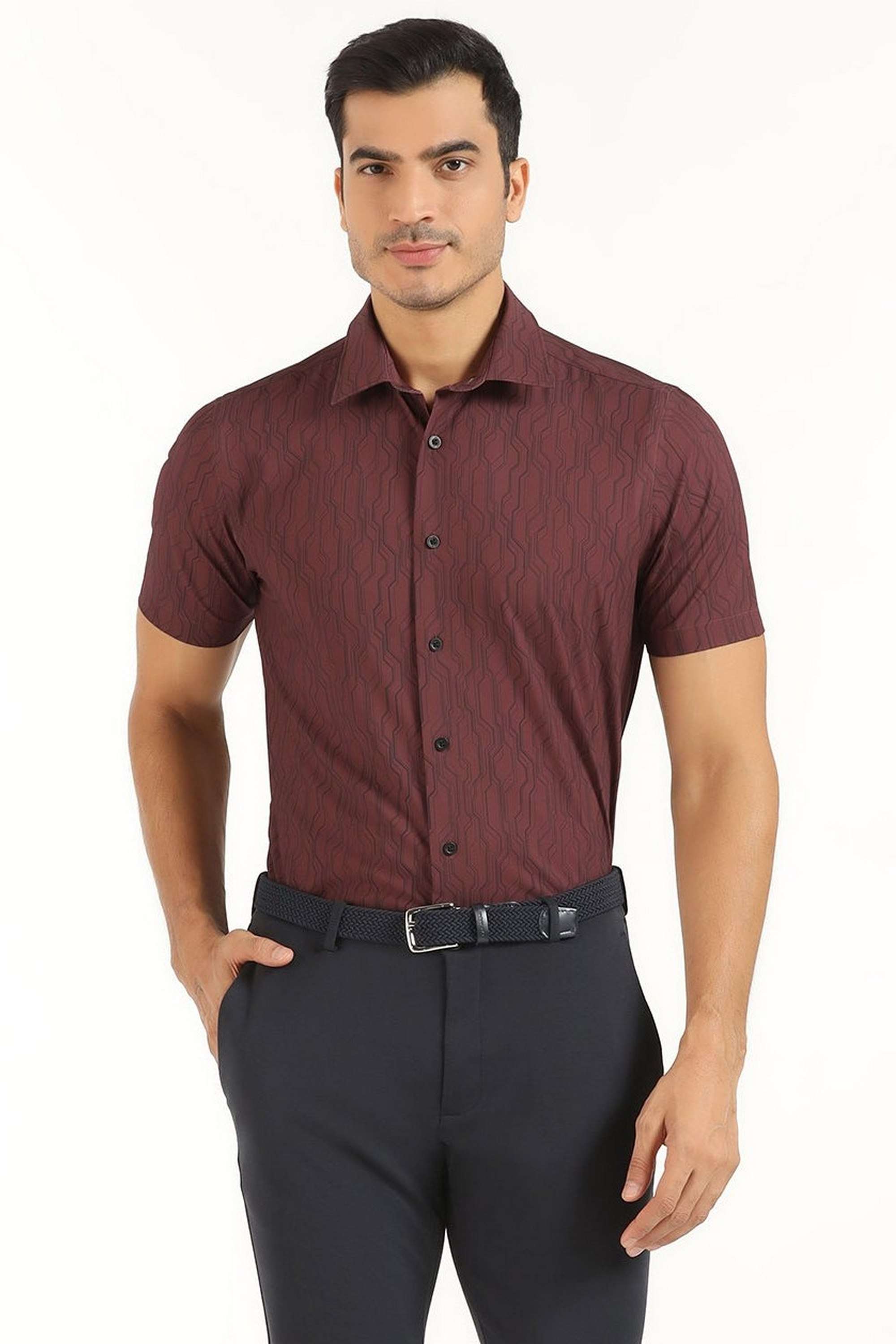 Printed-Polyester-Slim-Fit-Men-s-Shirt