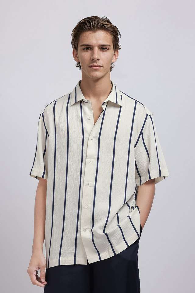 Stripes-Blended-Fabric-Regular-Fit-Men-s-Casual-Wear-Shirt