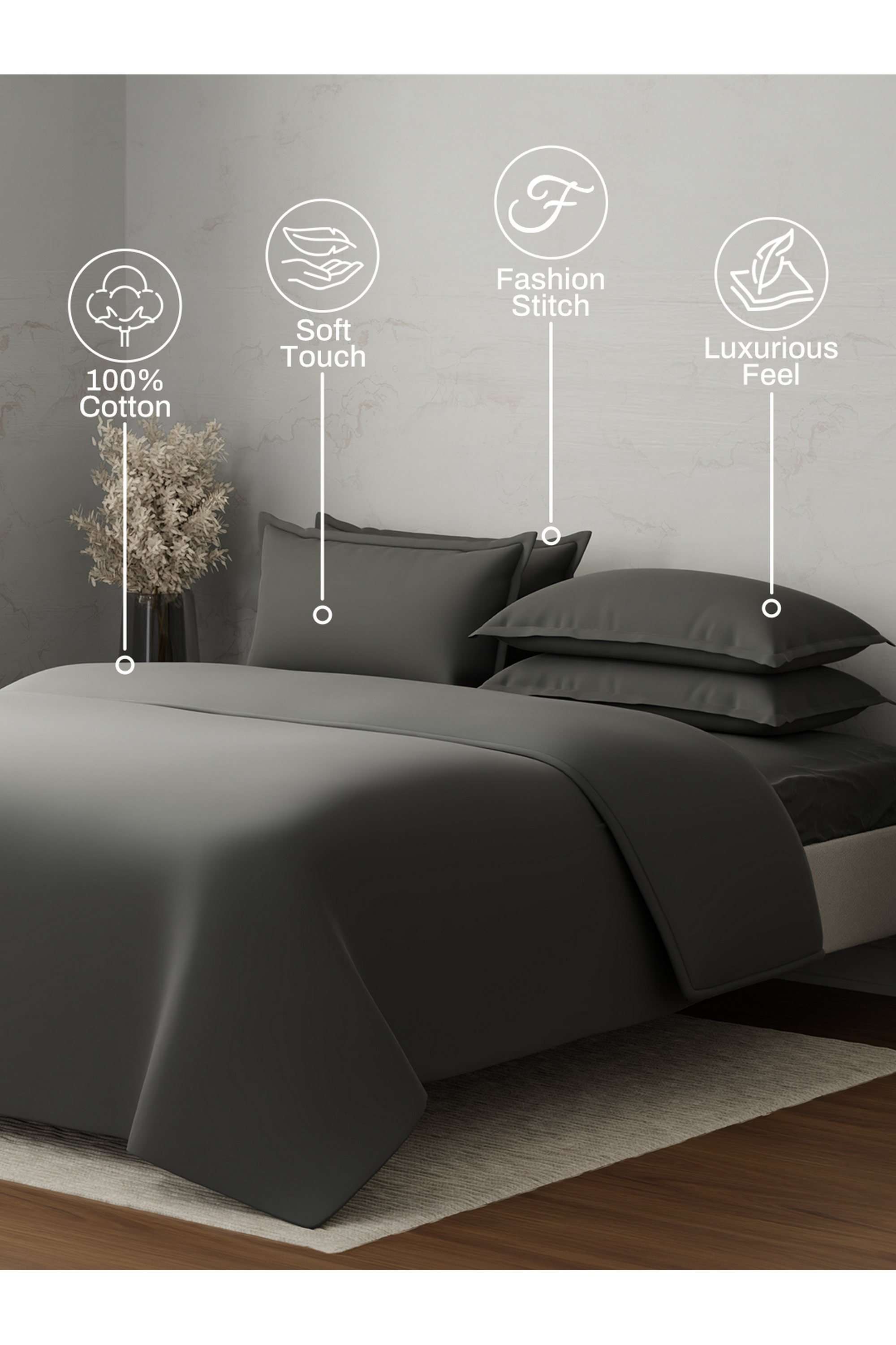 Emblem-100--Cotton-300-TC-Grey-King-Bedding-Set
