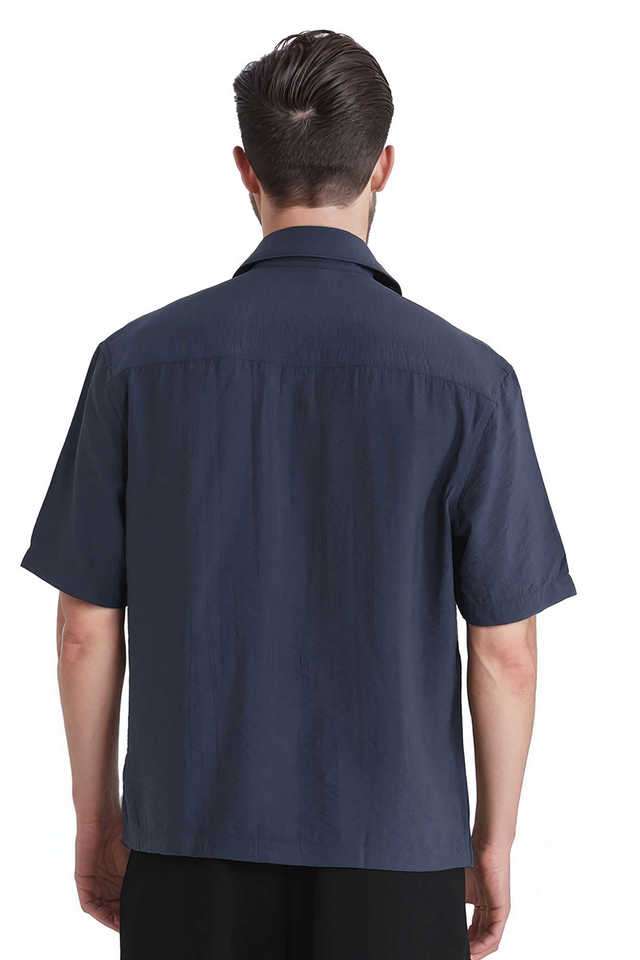 Solid-Blended-Fabric-Regular-Fit-Men-s-Casual-Wear-Shirt