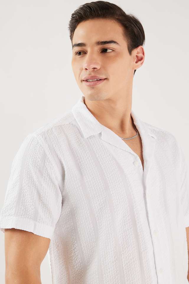 Stripes-Cotton-Blend-Slim-Fit-Men-s-Casual-Wear-Shirt