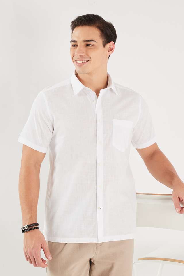 Solid-Cotton-Slim-Fit-Men-s-Casual-Wear-Shirt