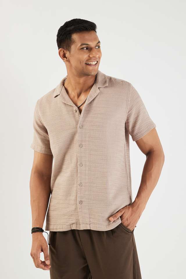 Textured-Cotton-Slim-Fit-Men-s-Casual-Wear-Shirt