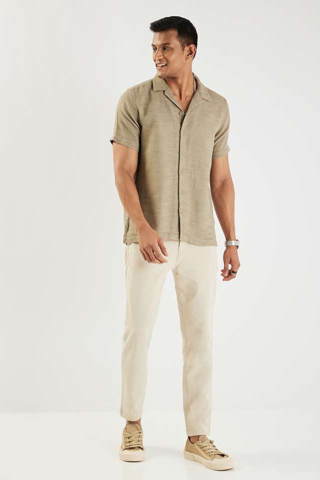 Textured-Cotton-Slim-Fit-Men-s-Casual-Wear-Shirt