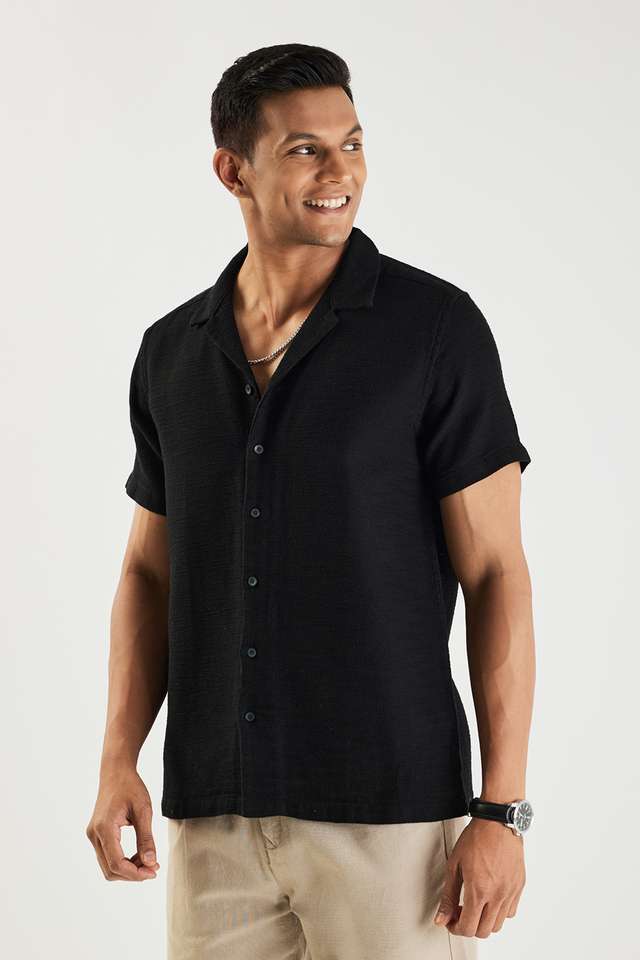 Textured-Cotton-Slim-Fit-Men-s-Casual-Wear-Shirt