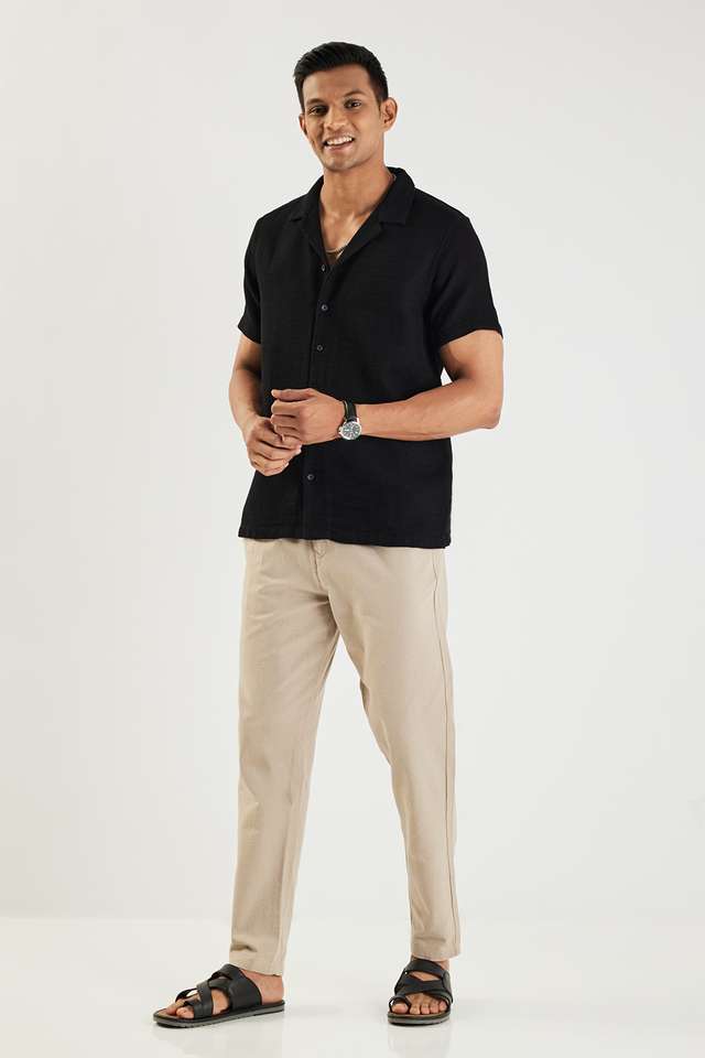 Textured-Cotton-Slim-Fit-Men-s-Casual-Wear-Shirt