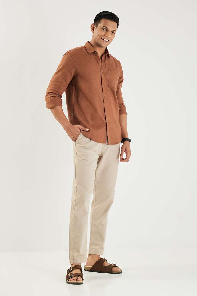 Textured-Cotton-Slim-Fit-Men-s-Casual-Wear-Shirt