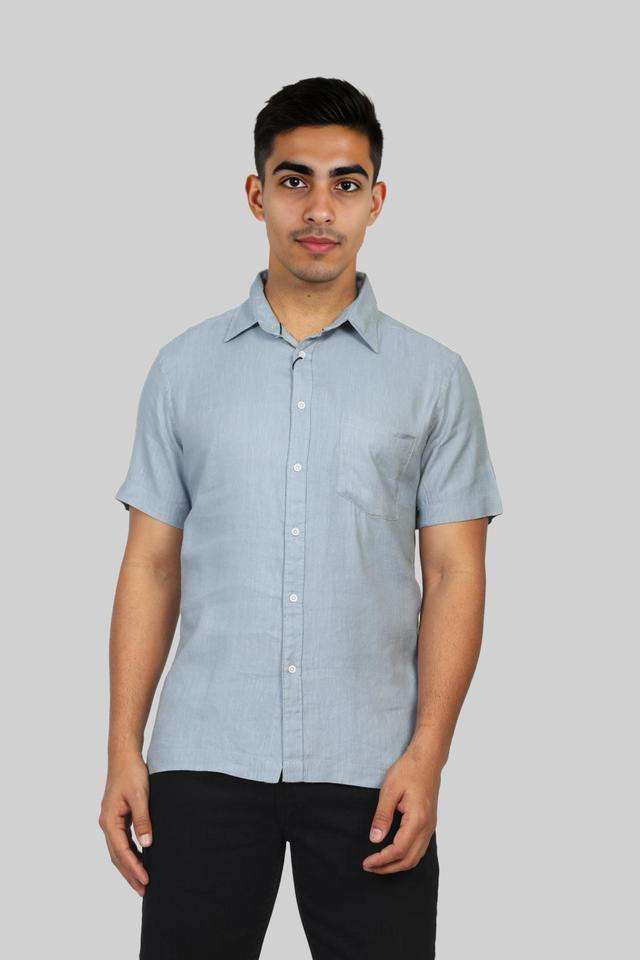 Solid-Blended-Fabric-Slim-Fit-Men-s-Casual-Wear-Shirt