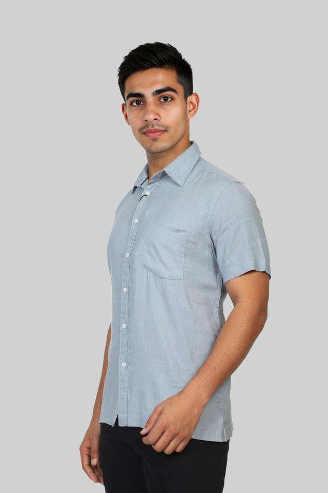 Solid-Blended-Fabric-Slim-Fit-Men-s-Casual-Wear-Shirt