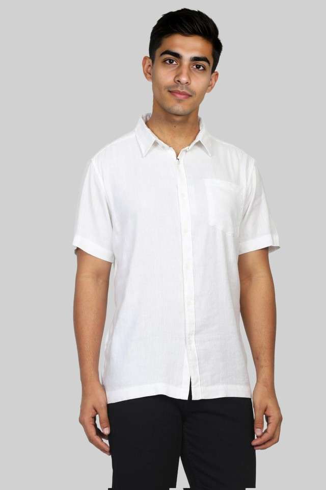 Solid-Blended-Fabric-Slim-Fit-Men-s-Casual-Wear-Shirt