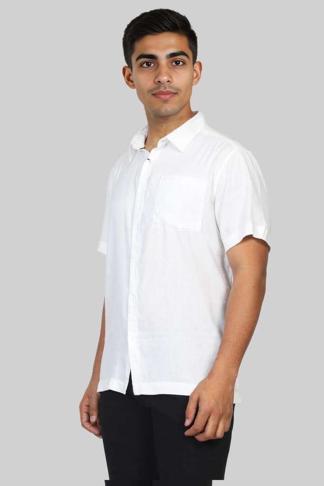 Solid-Blended-Fabric-Slim-Fit-Men-s-Casual-Wear-Shirt