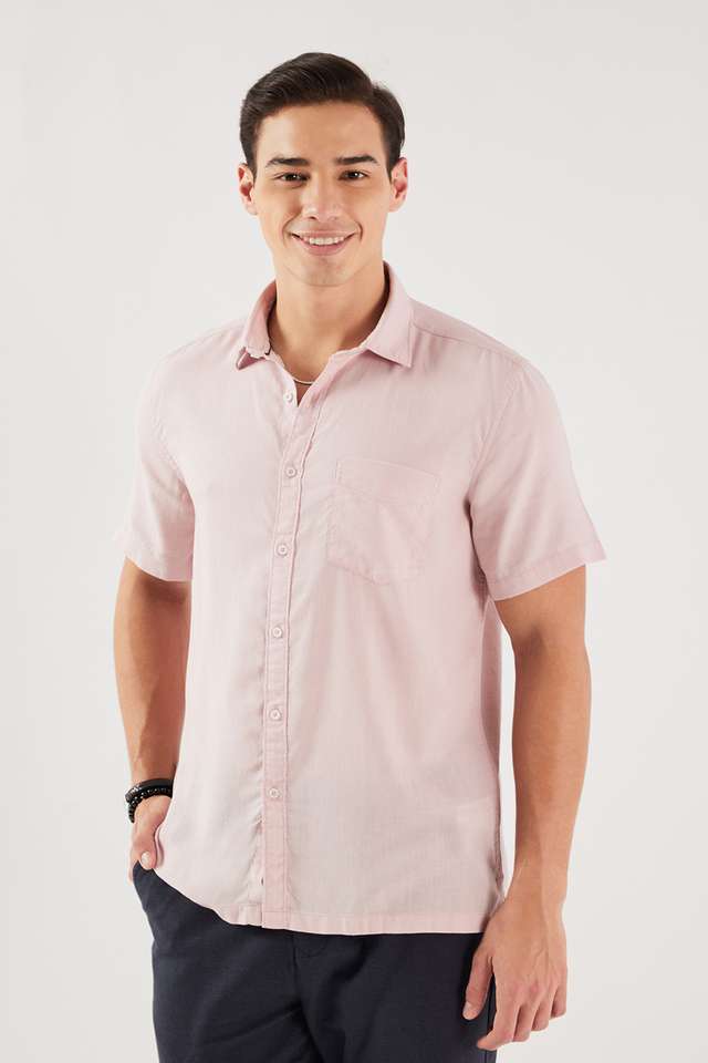 Solid-Linen-Blend-Slim-Fit-Men-s-Casual-Wear-Shirt