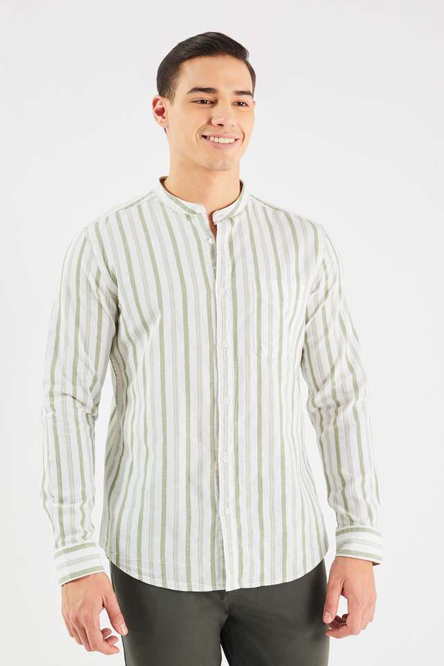 Stripes-Linen-Blend-Slim-Fit-Men-s-Casual-Wear-Shirt