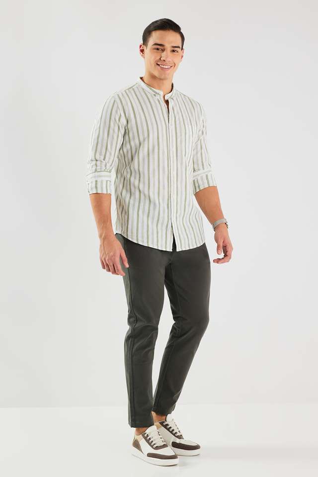 Stripes-Linen-Blend-Slim-Fit-Men-s-Casual-Wear-Shirt