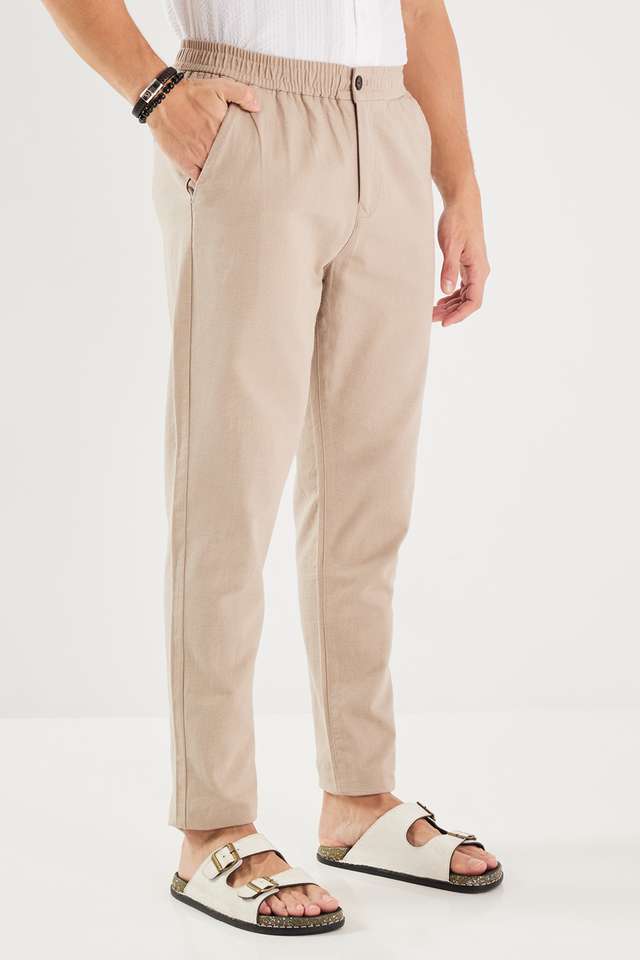 Solid-Cotton-Relaxed-Fit-Men-s-Casual-Wear-Trousers
