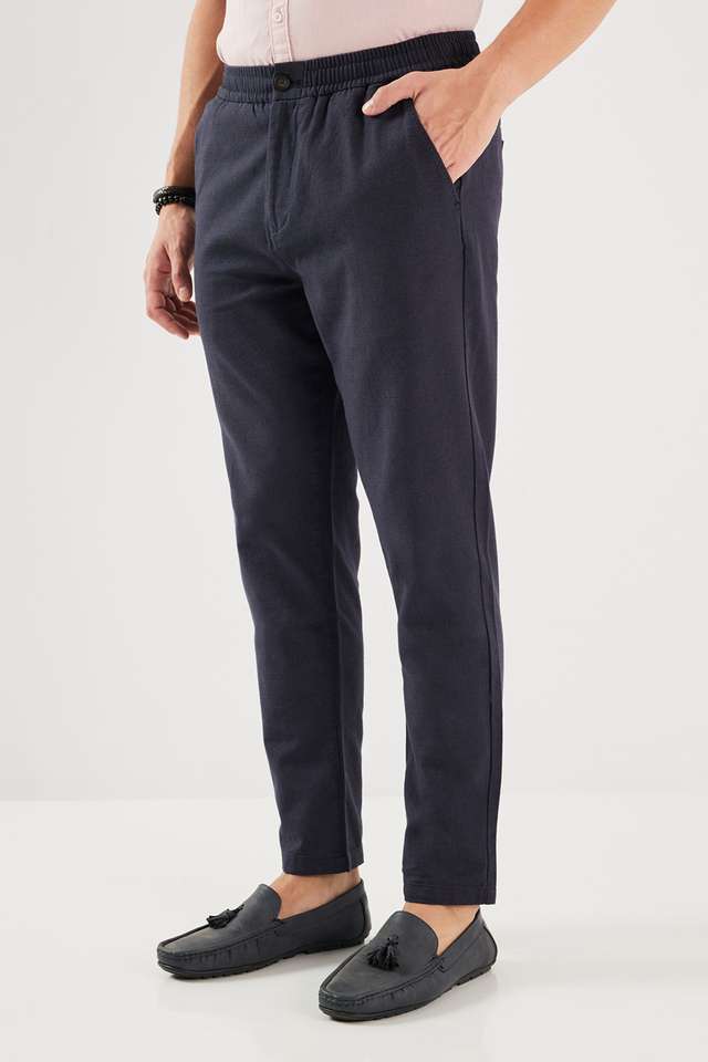 Solid-Cotton-Relaxed-Fit-Men-s-Casual-Wear-Trousers
