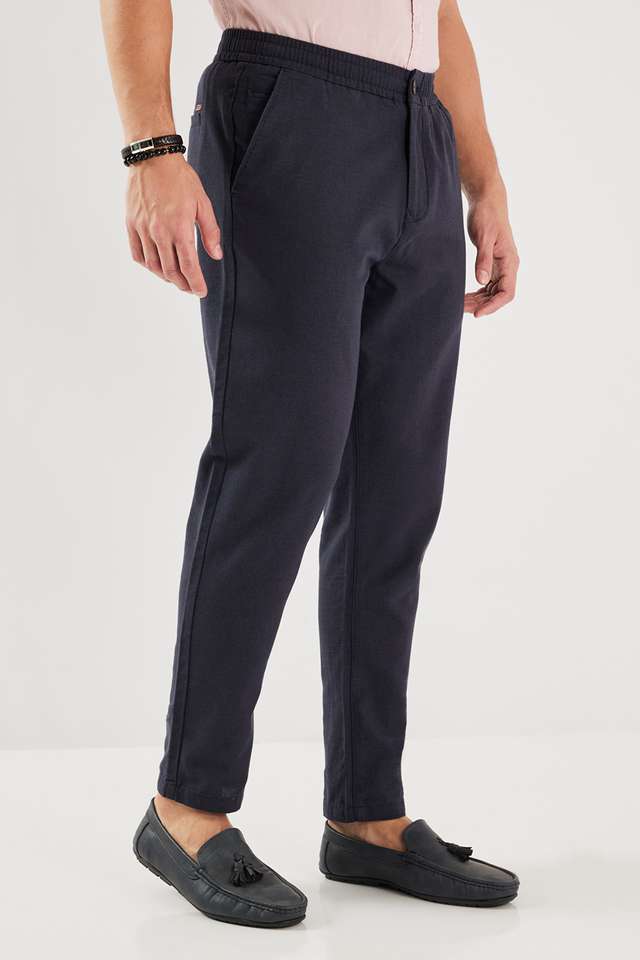 Solid-Cotton-Relaxed-Fit-Men-s-Casual-Wear-Trousers