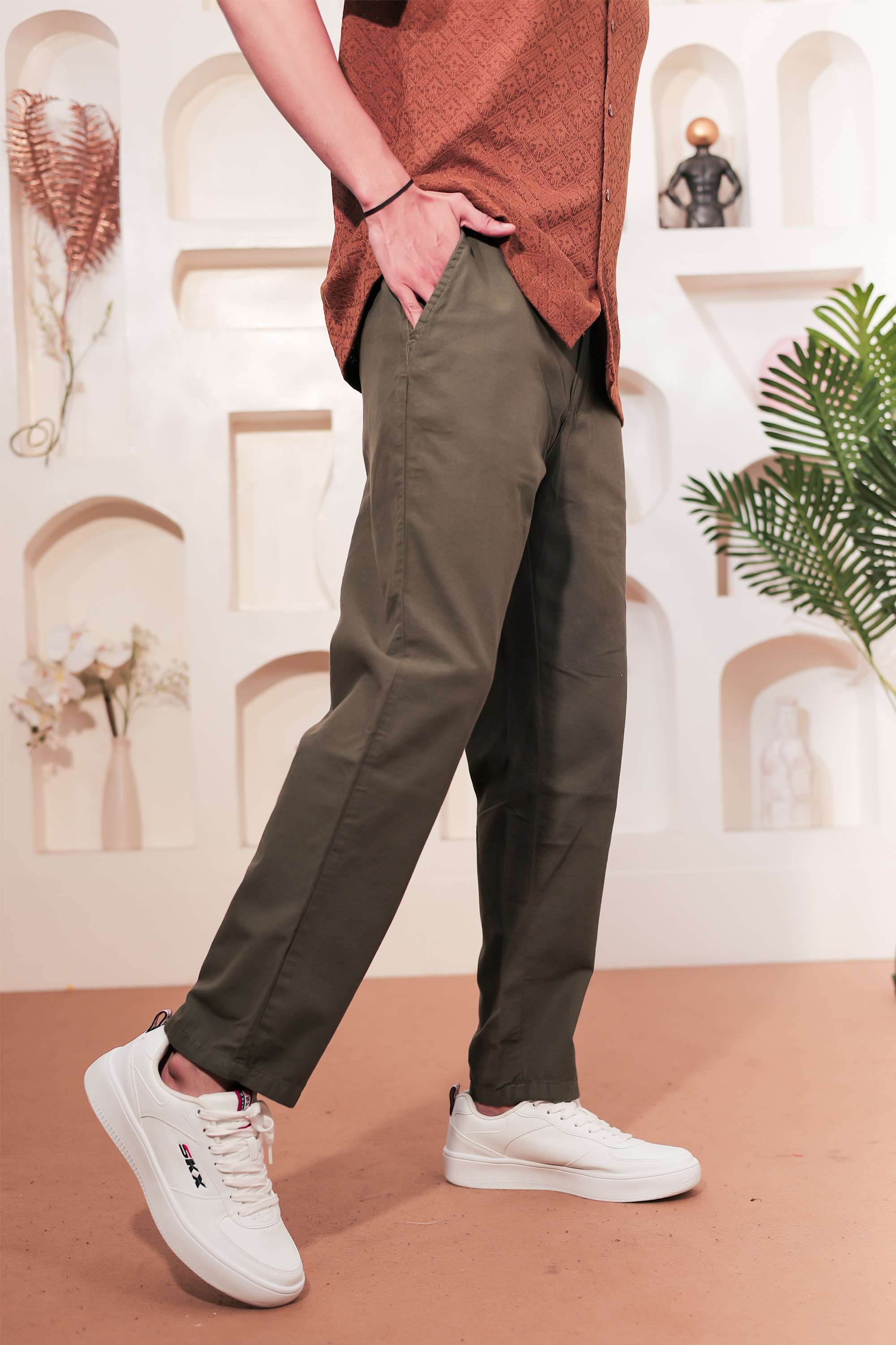 Blended-Fabric-Regular-Fit-Men-Chinos