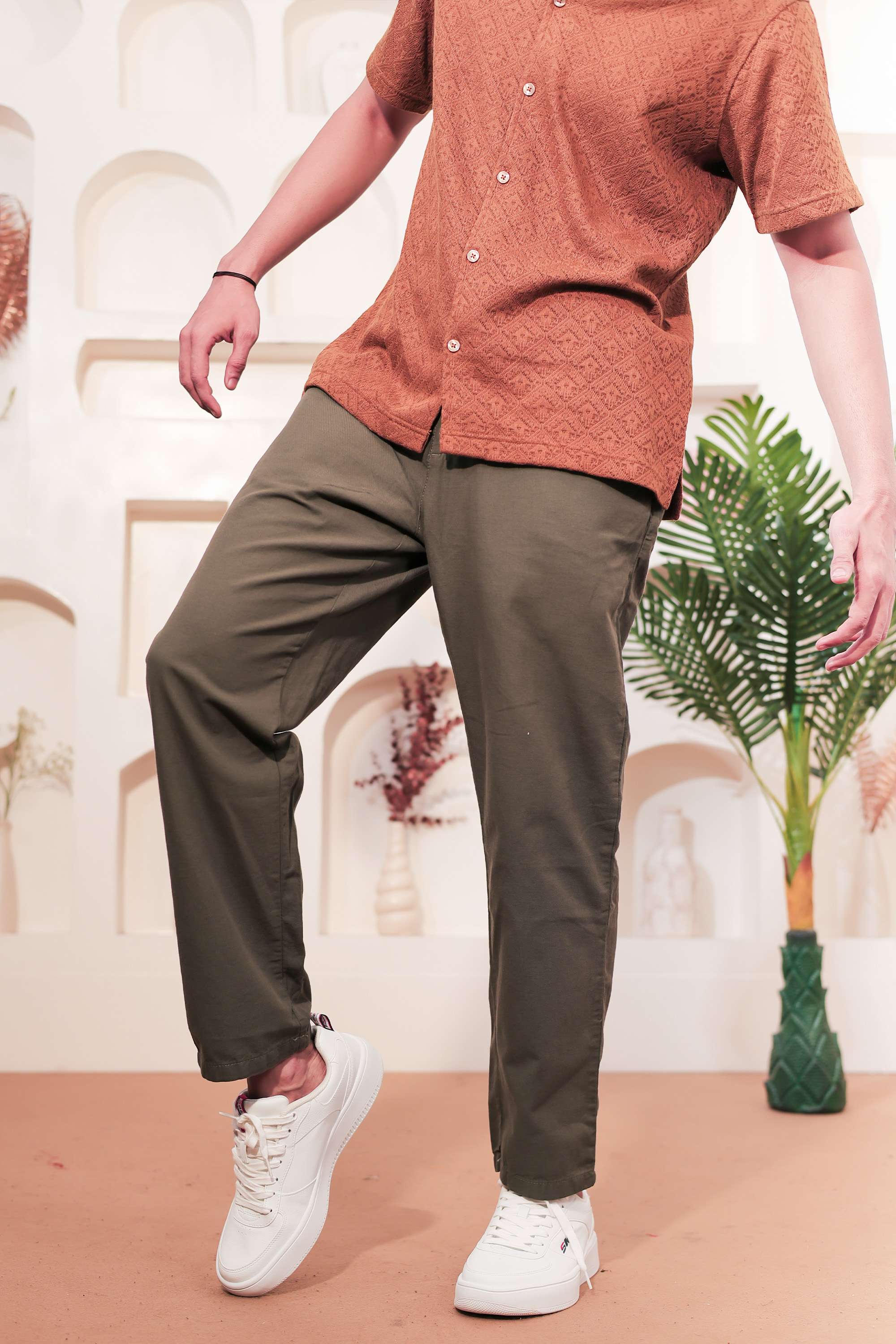 Blended-Fabric-Regular-Fit-Men-Chinos