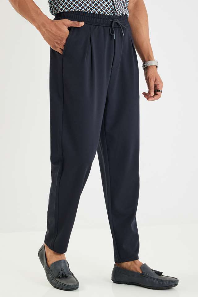 Solid-Blended-Fabric-Slim-Fit-Men-s-Casual-Wear-Trousers