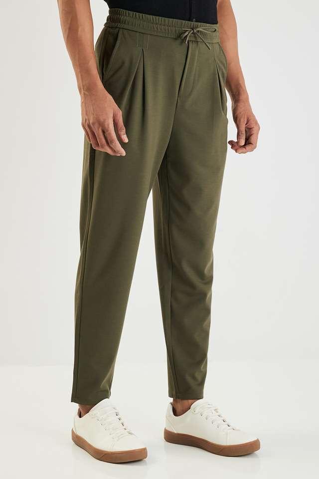 Solid-Blended-Fabric-Slim-Fit-Men-s-Casual-Wear-Trousers