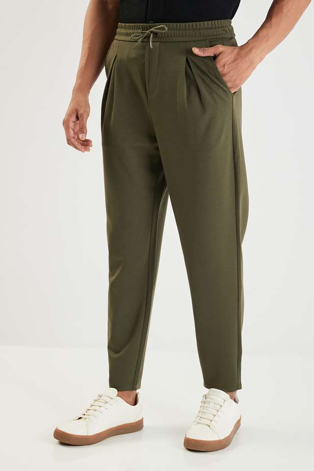 Solid-Blended-Fabric-Slim-Fit-Men-s-Casual-Wear-Trousers