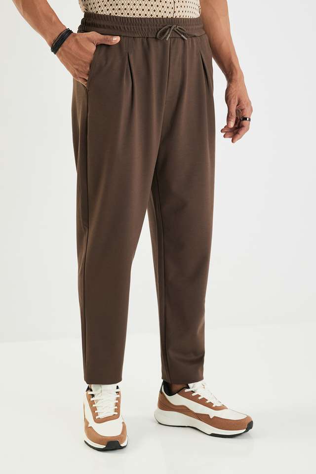 Solid-Blended-Fabric-Slim-Fit-Men-s-Casual-Wear-Trousers