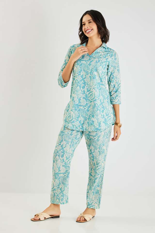 Printed-Full-Length-Cotton-Woven-Women-s-Co-Ord-Set