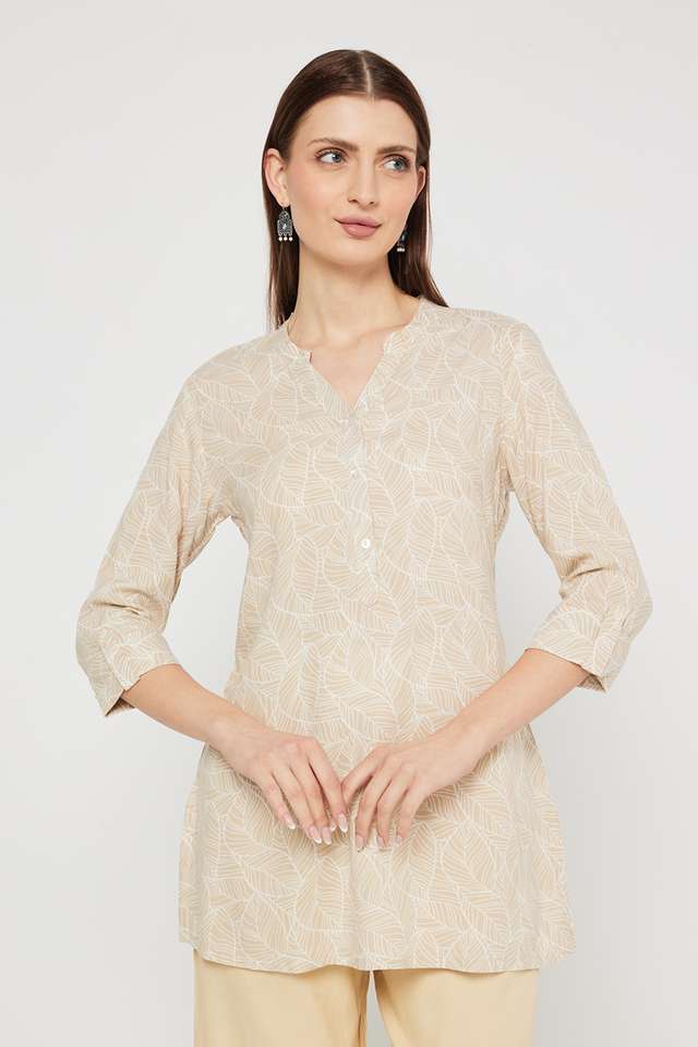 Printed-Rayon-Y-Neck-Women-s-Tunic