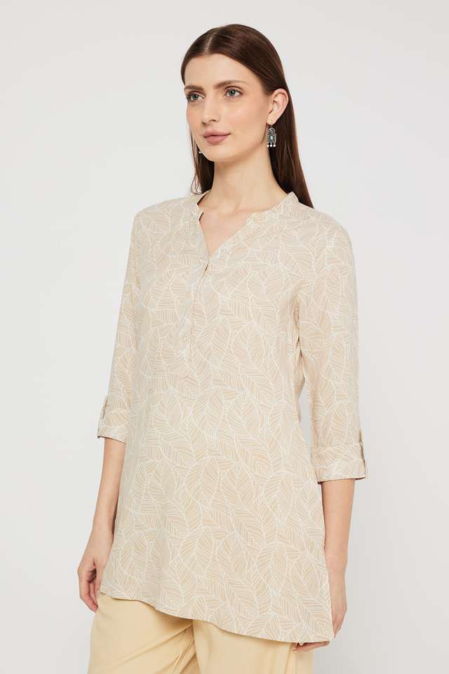 Printed-Rayon-Y-Neck-Women-s-Tunic