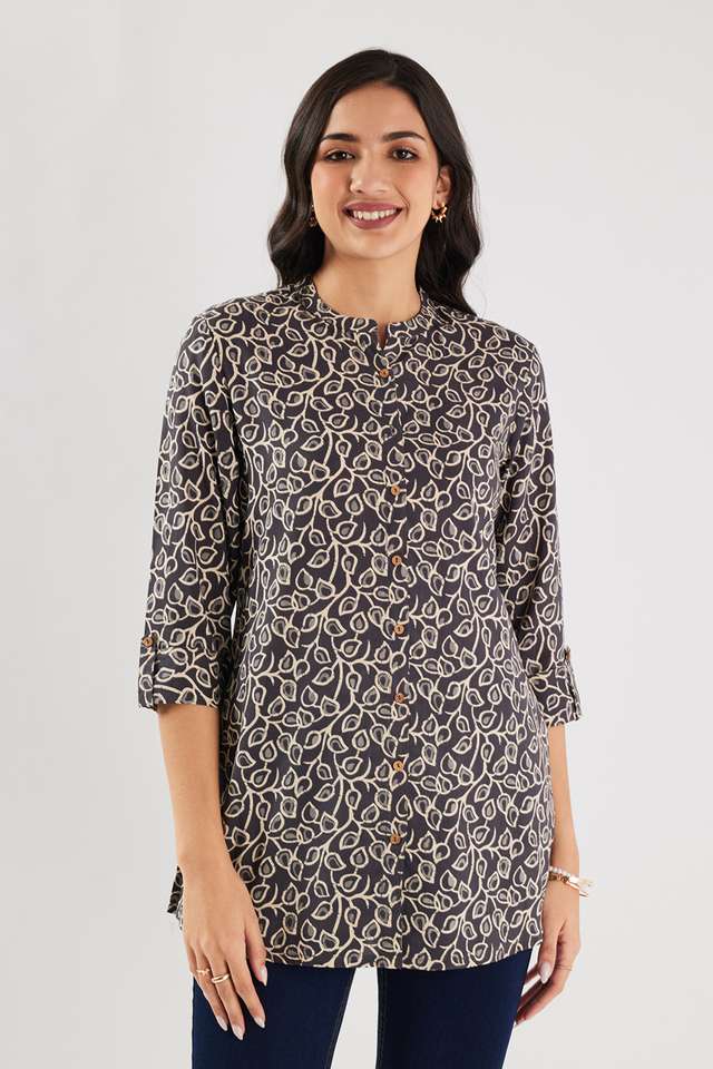 Printed-Rayon-Collared-Women-s-Tunic