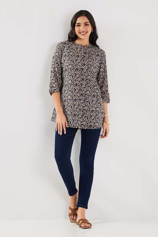 Printed-Rayon-Collared-Women-s-Tunic